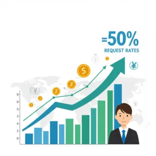 依頼単価が50%上昇